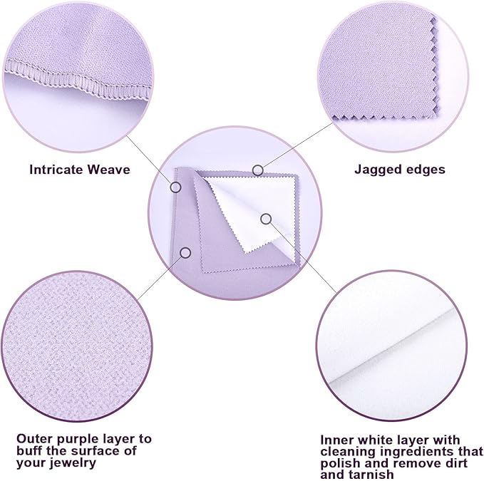 SEVENWELL Silver Polishing Cloth, Jewelry Cleaner Cloth - Image 2