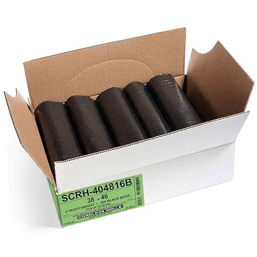 Aluf Plastics 40-45 Gallon Trash Bags Source Reduction Series Value High - Image 2