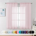 Chyhomenyc Sheer Curtains 54 Inch Long 2 Panels, Short Voile Drapes by Chyhomenyc