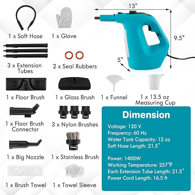 COSTWAY Handheld MultiPurpose Steam Cleaner - Image 7