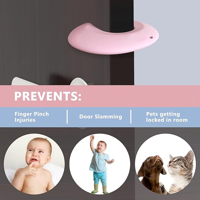 Silicone Door Pinch Guard and Door Slam Stopper, Durable Finger Pinch Guard - Image 2