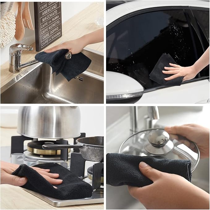 KinHwa Microfiber Dish Cloths for Washing Dishes Ultra Absorbent Dish Rags Fast - Image 6
