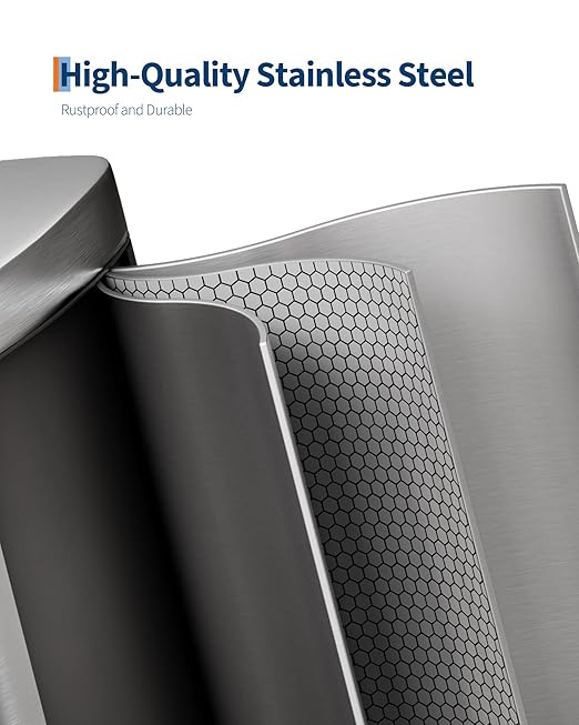 Garvee 13 Gallon / 50 Liter Stainless Steel Kitchen Trash Can - Image 3