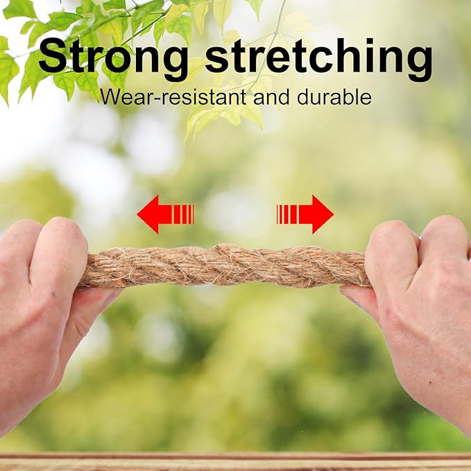 3/4 inch Hemp Rope, 82 Feet Twisted Manila Rope - Image 5