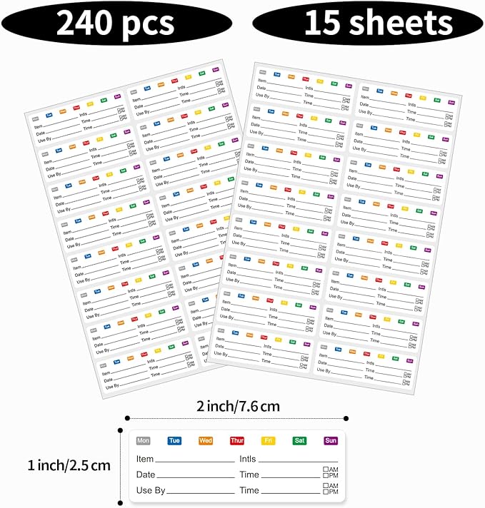 STARLIBOO Removable Multicolor Labels, Blank Stickers - Image 4