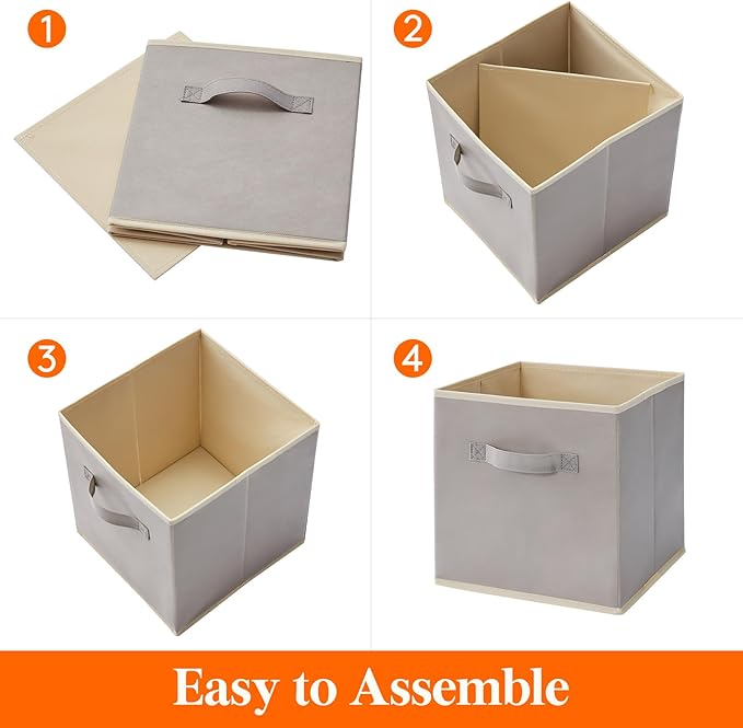 Lifewit 16 Packs Storage Cubes, 11 Inch Cube Storage Bins, Foldable Decorative - Image 4