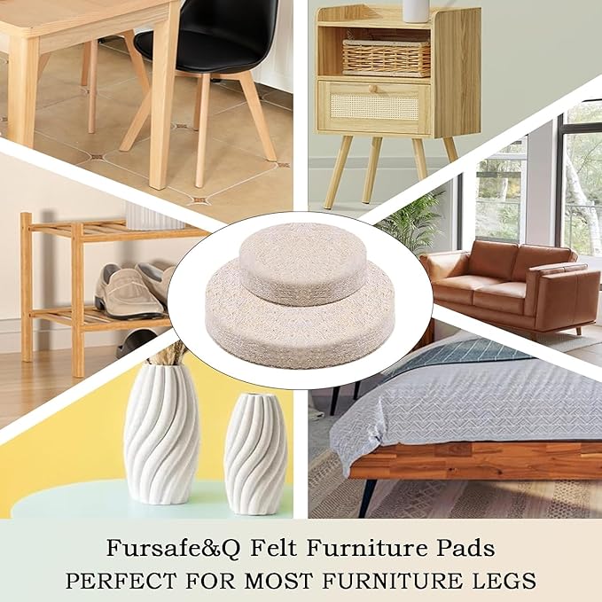 Fursafe&Q Felt Furniture Pads for Hardwood Floors - Image 4
