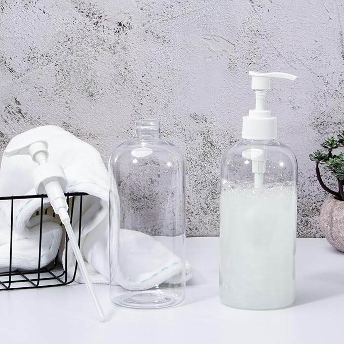 Yebeauty Pump Bottle Dispenser, 3 Pack 17oz/500ml Dish Lotion Soap Dispenser - Image 8