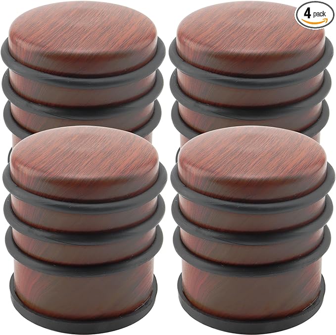 KINJOEK 4 PCS 1KG Heavy Duty No Drill Door Stopper, Stainless Steel Door Stop by KINJOEK