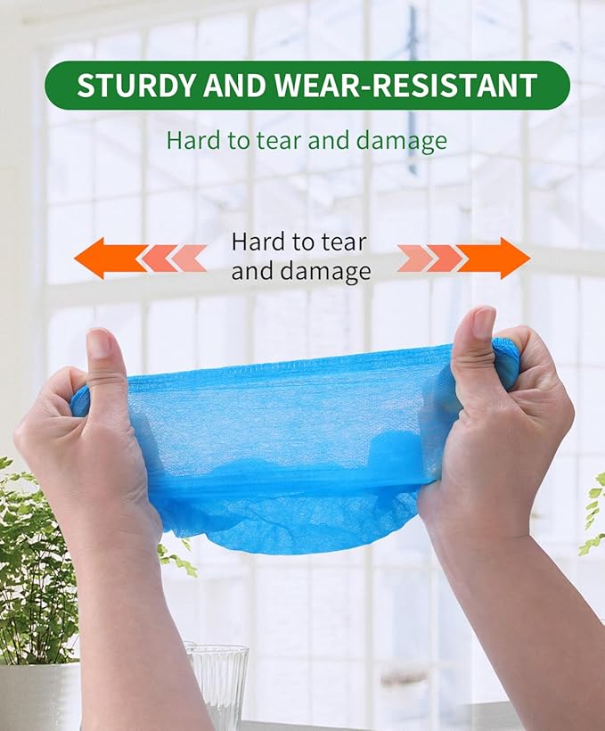 200Pcs Non-Woven Shoe Covers Disposable Non Slip - Image 3