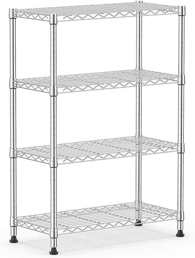 1000 lbs Storage Shelving Steel Heavy Duty 4-Tier Utility Shelving Unit Steel - Image 8