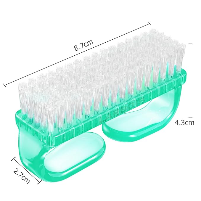 Handle Grip Nail Brush, Hand Fingernail Brush Cleaner Scrubbing Kit Pedicure - Image 7