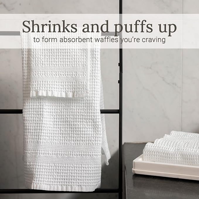 GILDEN TREE Waffle Hand Towels for Bathroom Quick Dry Towel Super Absorbent - Image 3