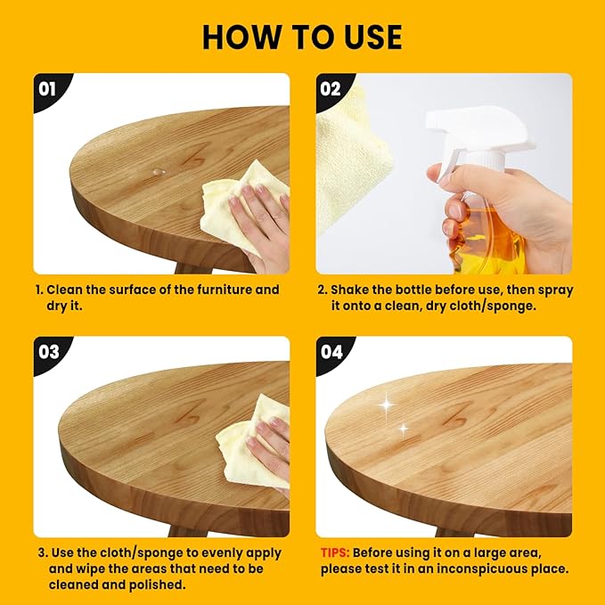 PIPIHUA Wood Oil Polish Spray, Shines & Protects, Wood Cleaner and Furniture - Image 6