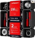 16 PCS Small Parts Tool Box Organizer Trays, tool box trays organizer by Unknown
