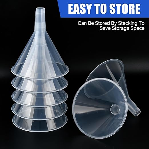 20PCS Plastic Funnels, 4.7'' Clear Plastic Funnels, Wide Mouth Funnel - Image 4