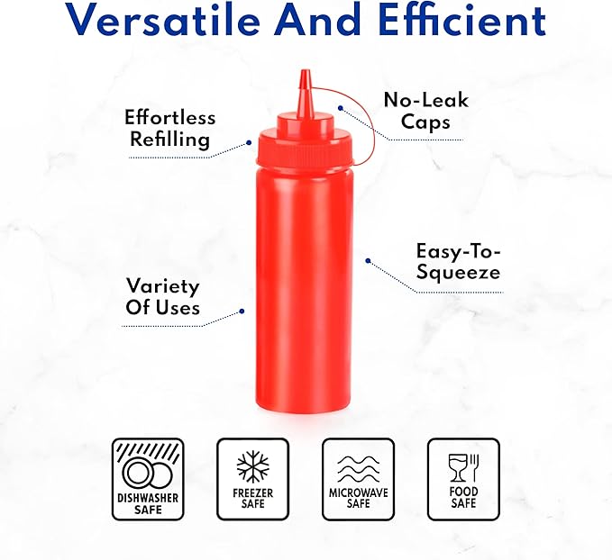 New Star Foodservice 26528 Plastic Squeeze Bottles - Image 7