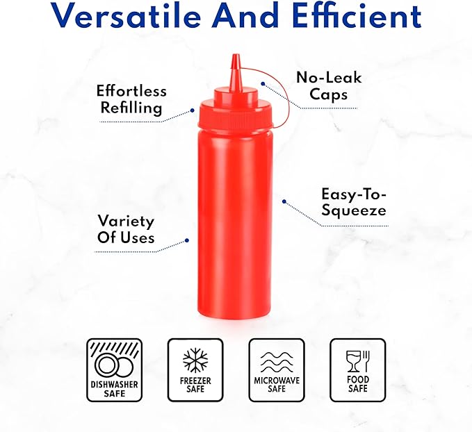 New Star Foodservice 26313 Squeeze Bottles, 12 oz - Image 6