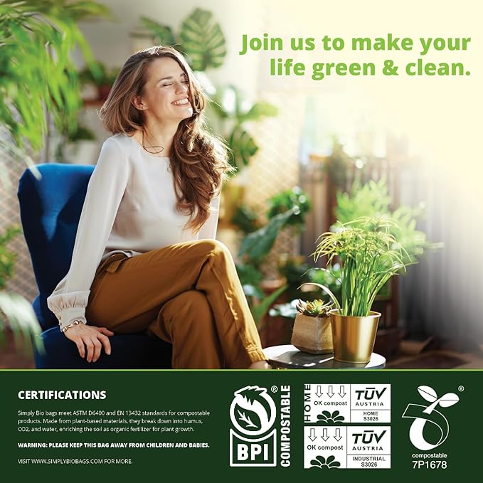 Simply Bio 3 Gallon Compostable Trash Bags Liners - Image 5