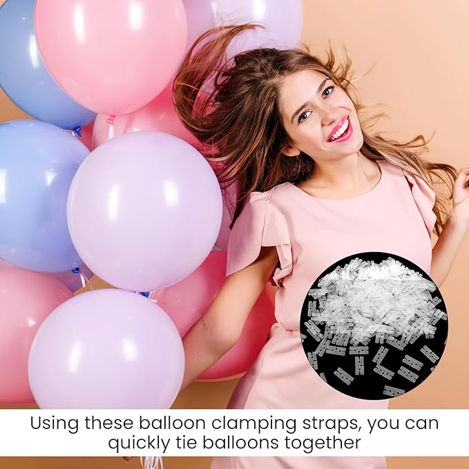 300 Pcs Balloon Ties Plastic Balloon Clips - Image 3