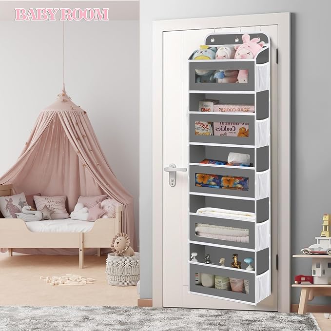 Over The Door Organizer, 5 Shelves Closet Door Hanging Storage and Organizer - Image 5