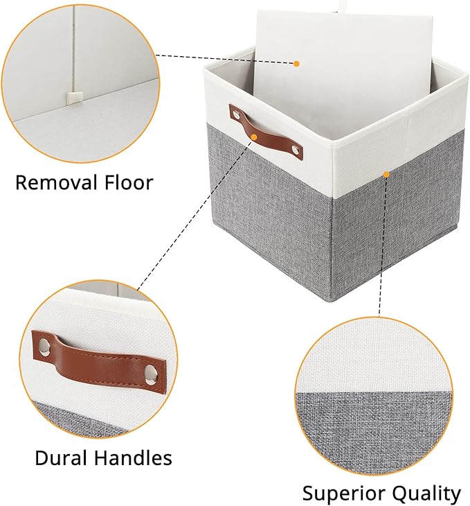 DULLEMELO Storage Cubes 12 inch, Collapsible Sturdy Cube Storage Bins - Image 5