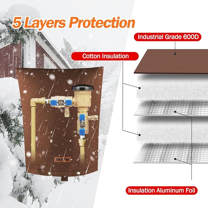 TOHONFOO Backflow Preventer Pipe Insulation Cover - Image 5