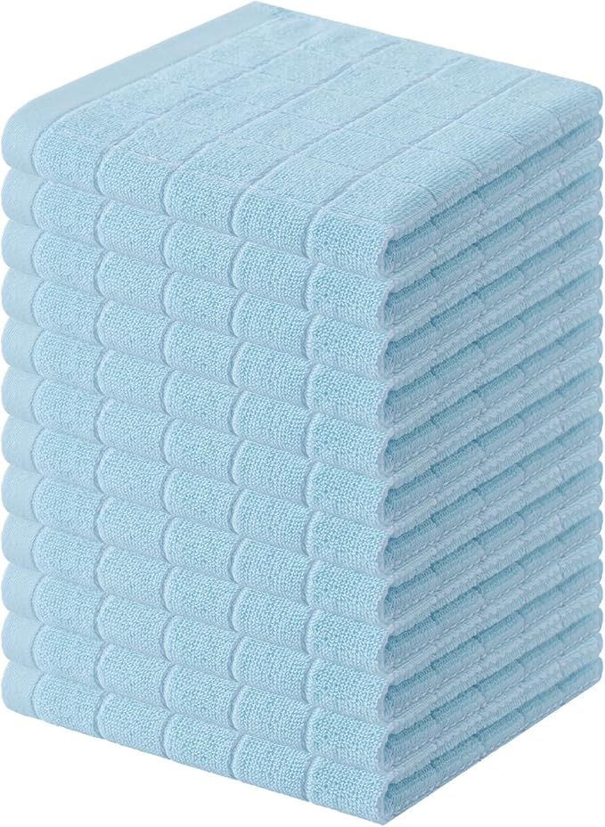 Homaxy 100% Cotton Terry Kitchen Dish Cloths, Ultra Soft and Absorbent Dish by Homaxy