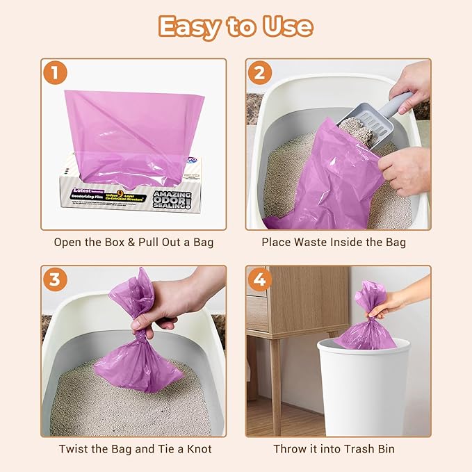 Odor Sealing Small Trash Bags Home & Food Use L-90 Count Disposable Bags - Image 5