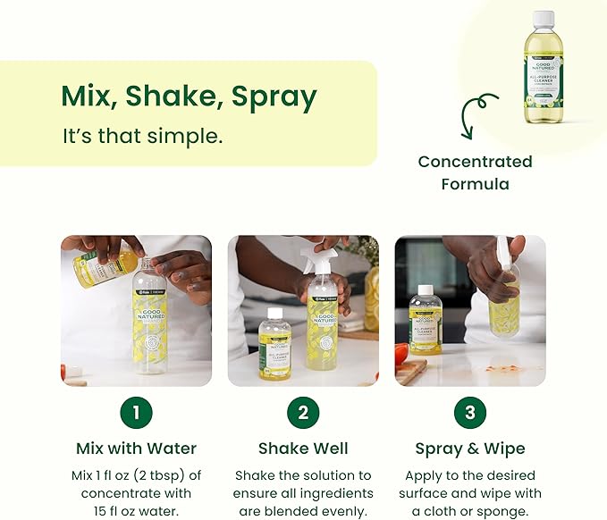 Good Natured Brand All-Purpose Cleaner Concentrate | Multi-Surface Cleaner | - Image 4