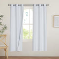 PONY DANCE White 100% Black Out Curtains 72 inch Length, Thermal Insulated by PONYDANCE