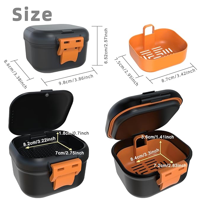 ARGOMAX Leak Proof Denture Bath Cup, Portable Soaking Denture Box, Denture Bath - Image 2