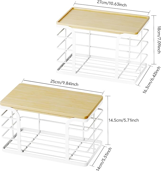 2 Pack Stackable Storage Kitchen Laundry Pantry Organizers, Trash Bag Holder - Image 3
