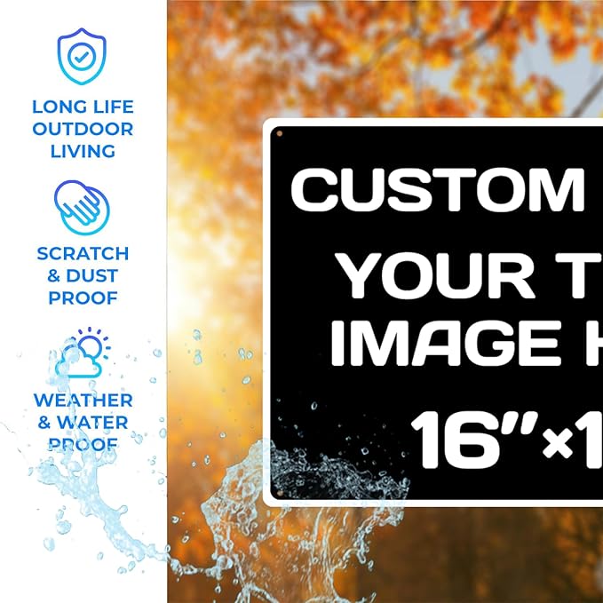 custom signs personalized, Aluminum Weatherproof Metal Sign, hazard sign - Image 4