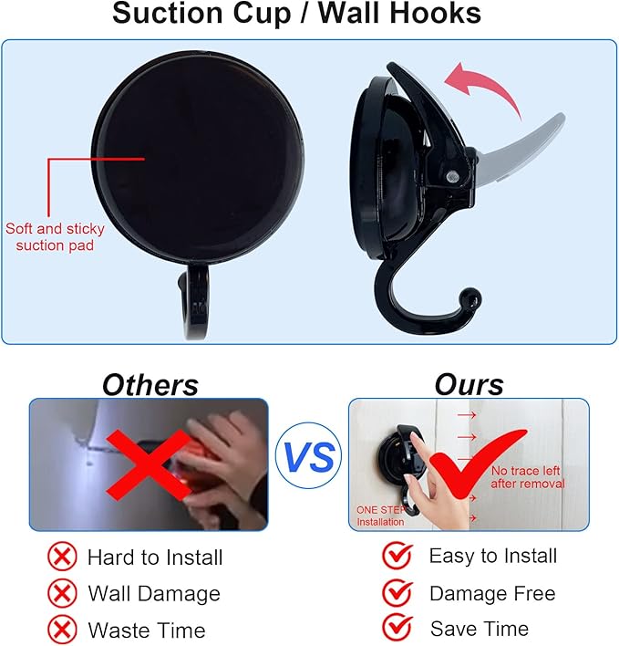 Heavy Duty Vacuum Suction Shower Hooks - Image 5