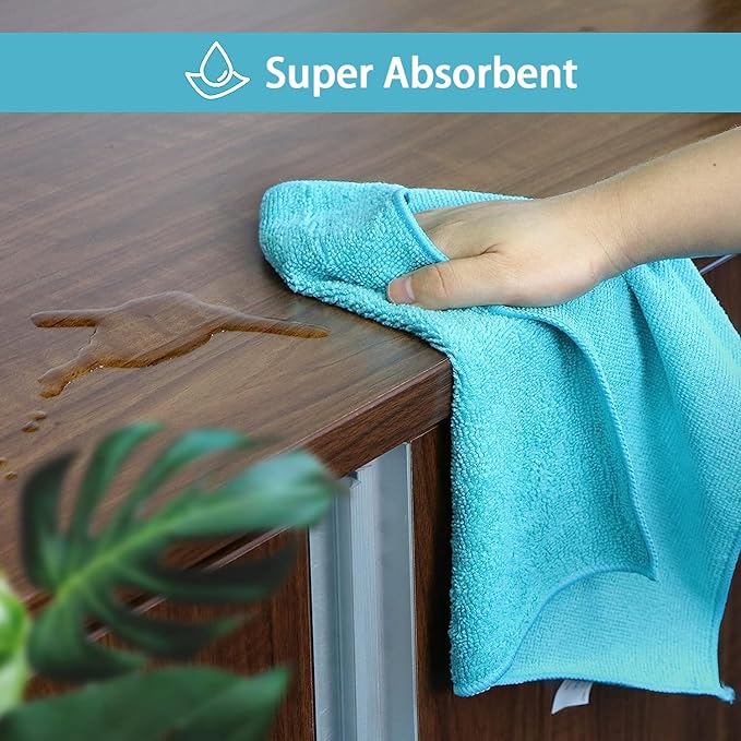 HOMEXCEL Microfiber Cleaning Cloth, 100 Pack Cleaning Rags, Cleaning Towels - Image 5