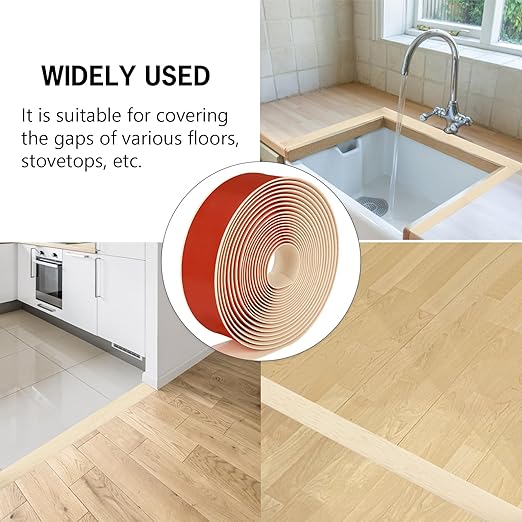 20Ft Floor Transition Strip Self Adhesive Vinyl Cover Floor Strip Flat Divider - Image 5