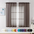 Chyhomenyc Sheer Curtains 63 Inch Length 2 Panels, Light Filtering Rod Pocket by Chyhomenyc