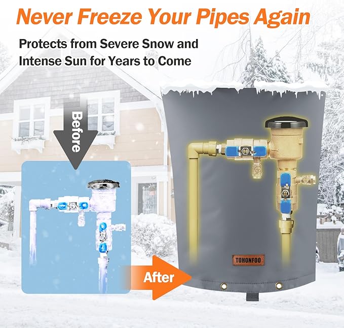TOHONFOO Backflow Preventer Pipe Insulation Cover - Image 3