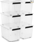 Citylife 54 QT Clear Plastic Storage Bins by CitylifeHomeOrganization
