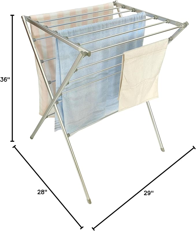 TOTES BABIES Premium Aluminum Foldable Laundry Rack - Image 3