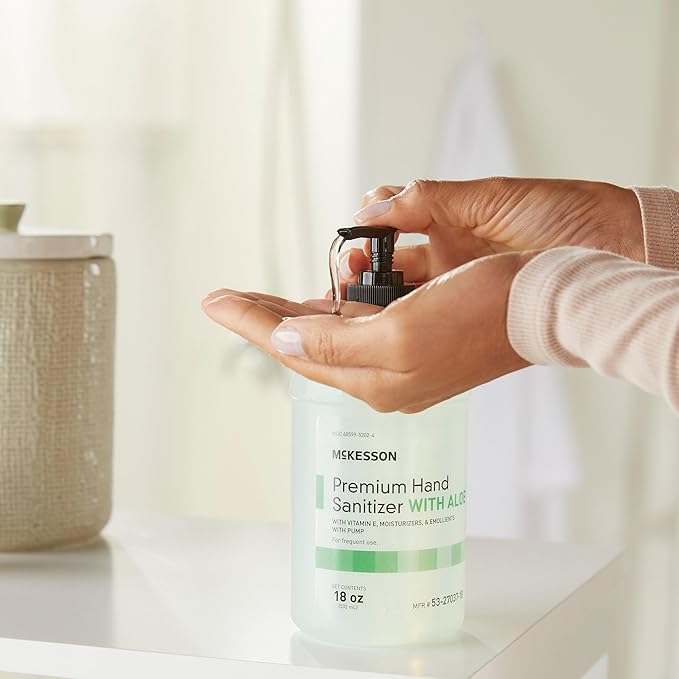 McKesson Hand Sanitizer with Aloe, 18 oz Pump Bottle - Image 9