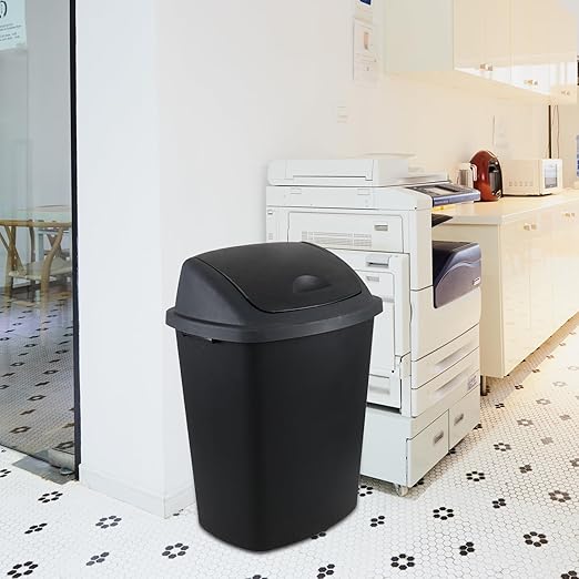 18 Gallon /70 L Swing Lid Large Garbage Bins, Commercial Grade Plastic Trash - Image 5
