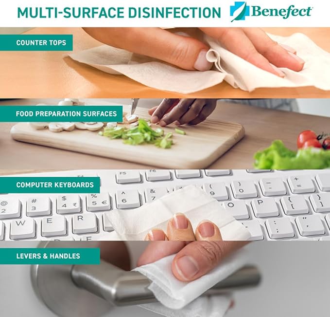 Benefect Botanical Disinfectant Wipes – 750 Sanitizing Wipes. 3 Pack of 250 - Image 6