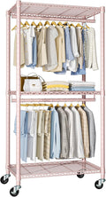 FUTASSI P1 Medium Heavy-Duty Portable Closet, Metal Rolling Clothing Rack by FUTASSI