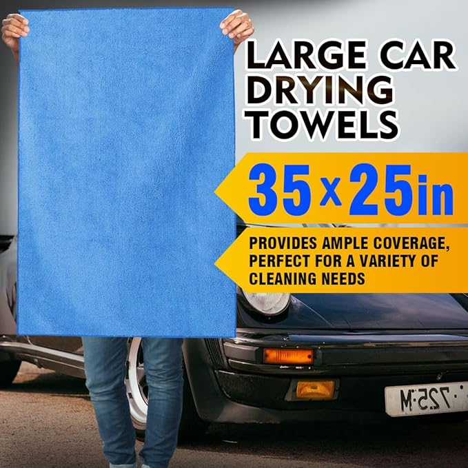 HOMEXCEL Car Drying Towels, 2 Pack Professional Microfiber Towels - Image 2