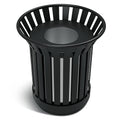 8Gallon/30L Commercial Outdoor & Indoor Metal Trash Can, Outdoor Slatted Trash by Unknown