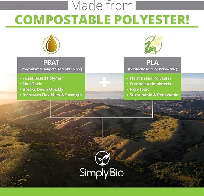 50-55 Gallon Compostable Trash Bags Flat-Top, Heavy Duty Extra Thick 1.57 Mil - Image 7