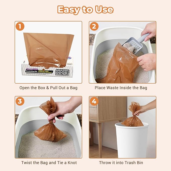 Odor Sealing Small Trash Bags Home & Food Use XS-220 Count Disposable Bags - Image 5