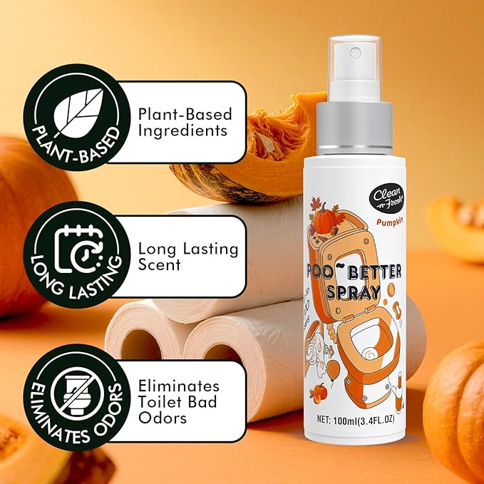 Clean-n-Fresh Toilet Spray 6.8 Fl.Oz, Bathroom Air Fresheners Spray, Eliminates - Image 2